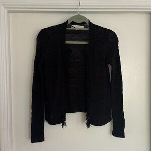 Ann Taylor Loft Black Knit Cardigan -- S